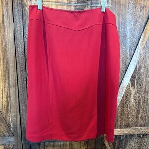 Talbots Chic Red Pencil Skirt  - Size  16 P